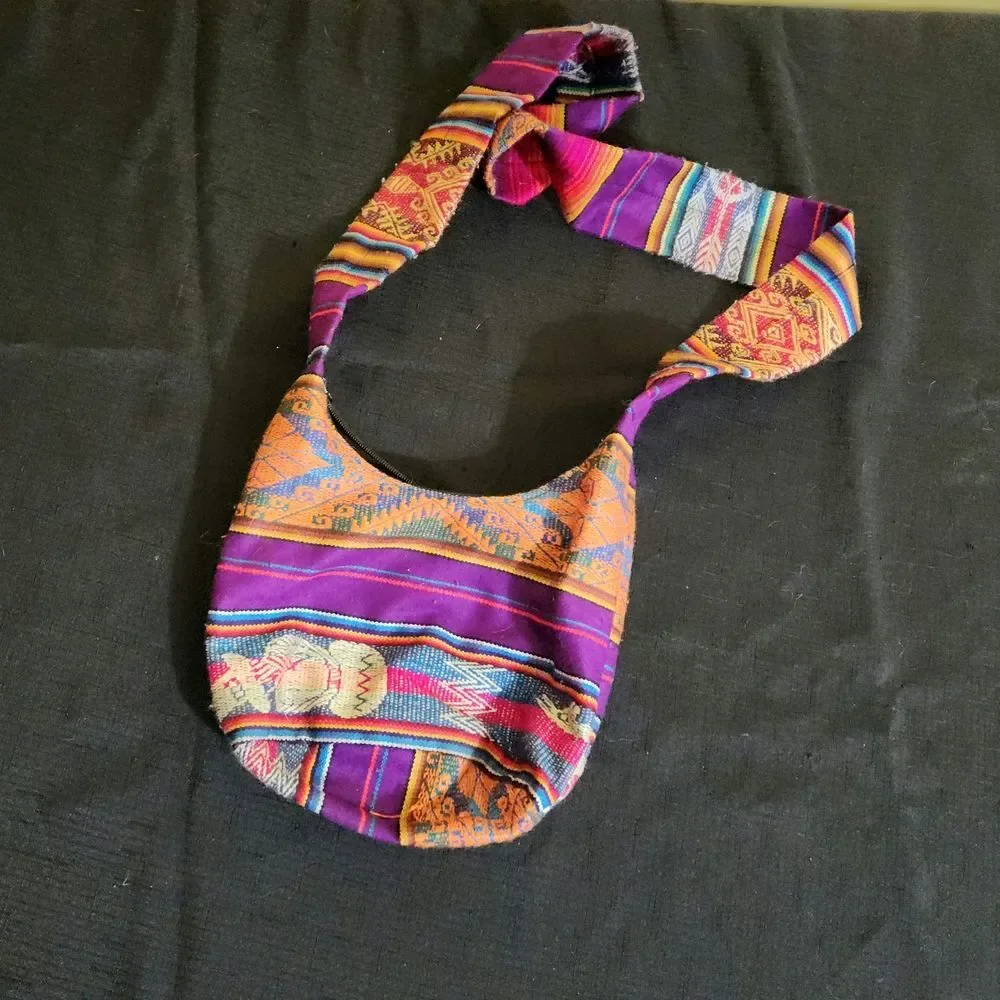 Bahamas Colorful Patterned Hobo Bag